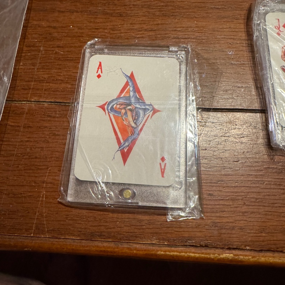 Christian Louboutin Red and White Ace of Diamonds Cards (Rare)